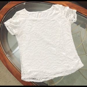 Lace Short Sleeve Top